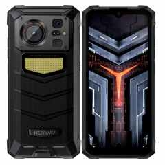  Téléphone robuste HOTWAV W11, 6 Go + 256 Go, vision nocturne, 20 800 mAh, 6,6 pouces Android 13 MT8788 Octa Core, réseau : 4G, OTG (noir cosmique)